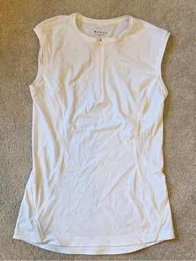 Athleta zip sports top white S